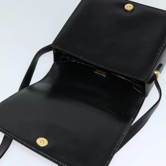 BALLY Shoulder Bag Leather Black Auth - Picture 9 of 16